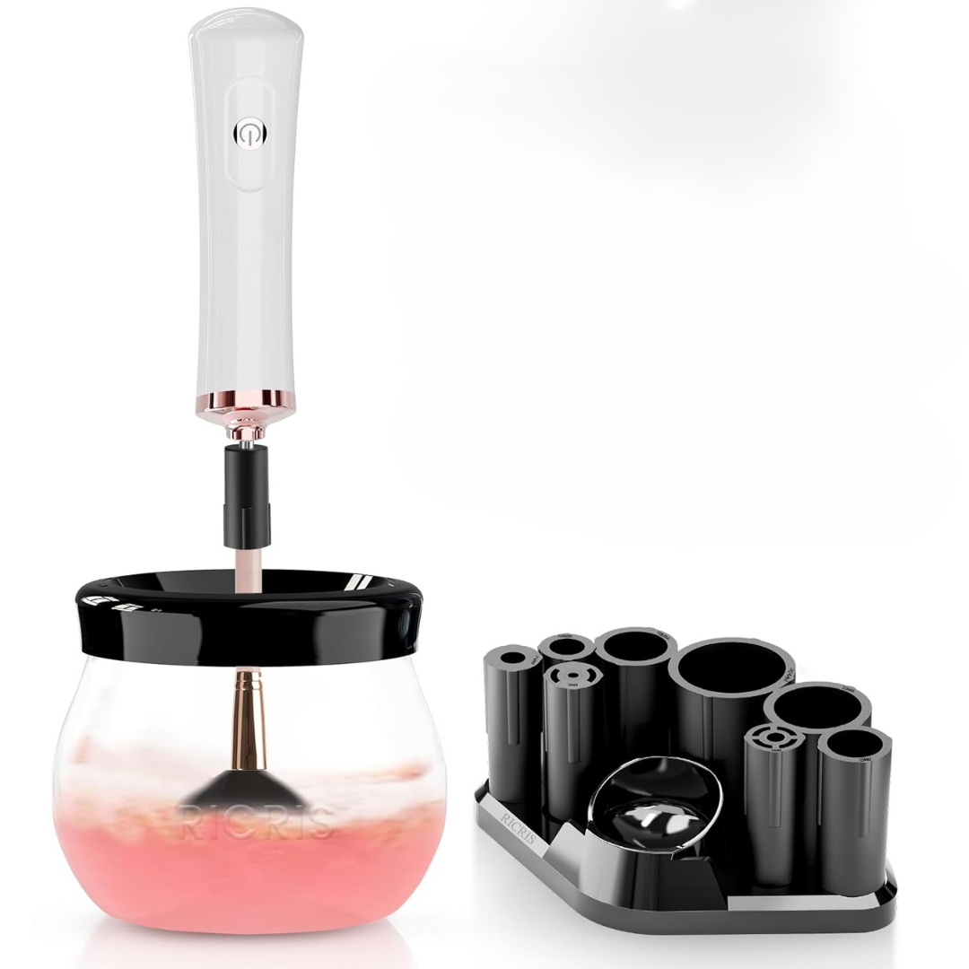 Quick Drying Electric Makeup Brush Cleaner – Clean & Ready to Use Immediately!-White Black-Nora Luxe