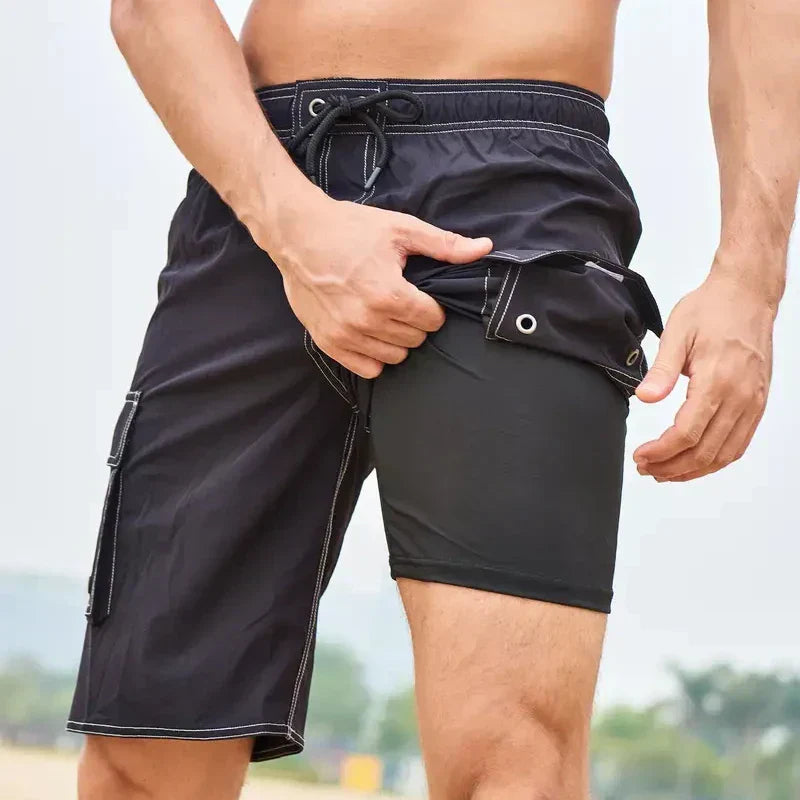 Moisture Wicking Athletic Mens Shorts - Pexav