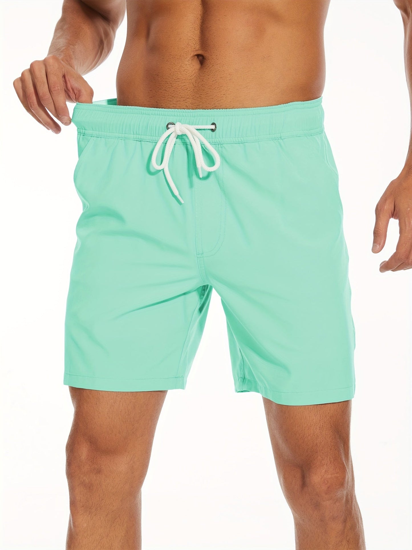 Comfortable Mens Swim Trunks with Stretch Pocket - Pexav