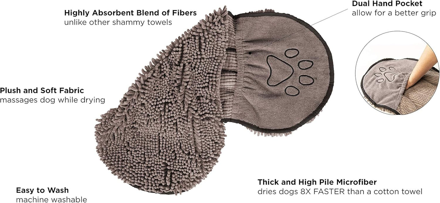 Quick-Drying Microfiber Dog Towel - Super Absorbent & Soft-Gray-Nora Luxe