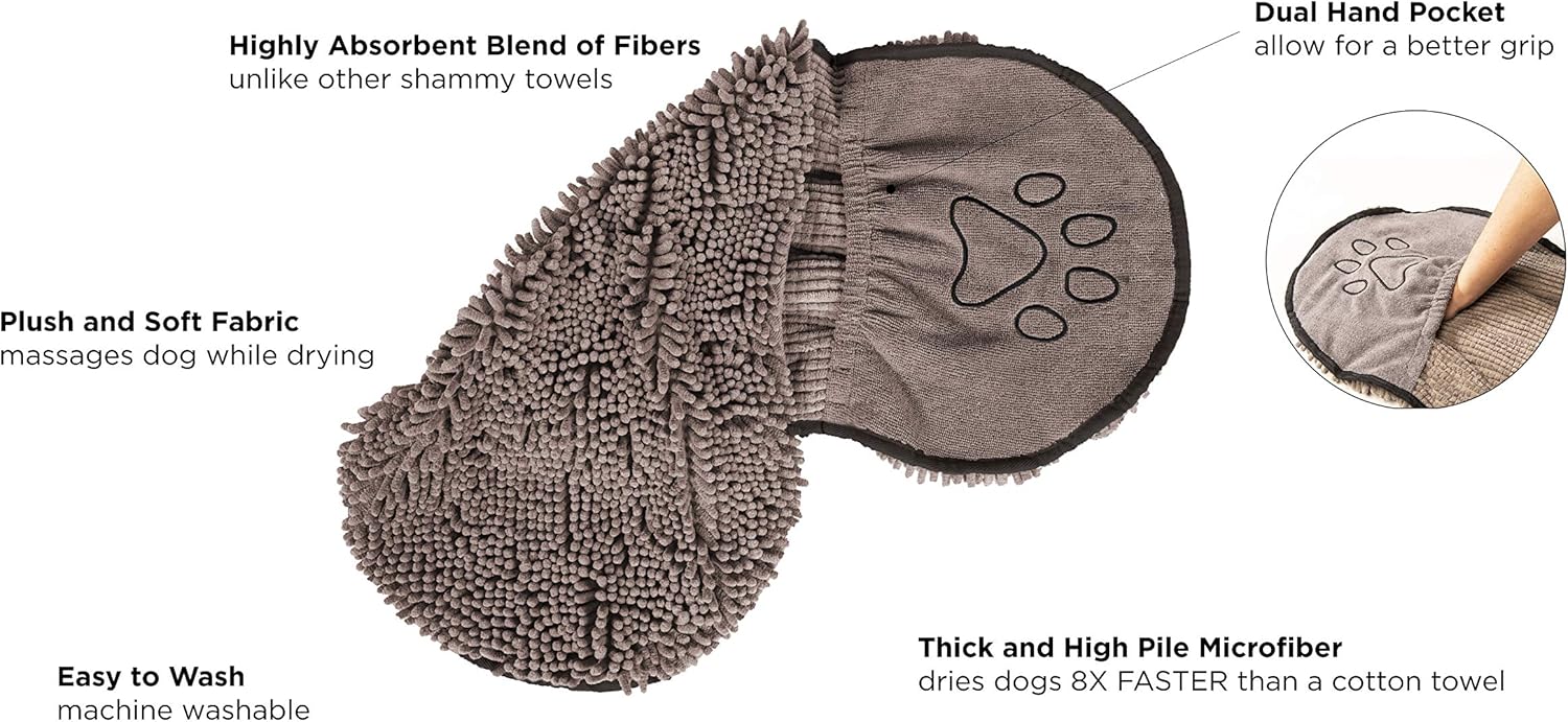 Quick-Drying Microfiber Dog Towel - Super Absorbent & Soft-Gray-Nora Luxe