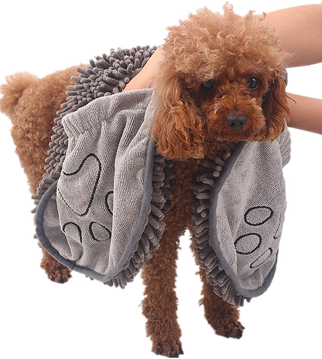 Quick-Drying Microfiber Dog Towel - Super Absorbent & Soft-Gray-Nora Luxe