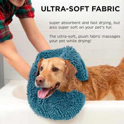 Quick-Drying Microfiber Dog Towel - Super Absorbent & Soft-Gray-Nora Luxe