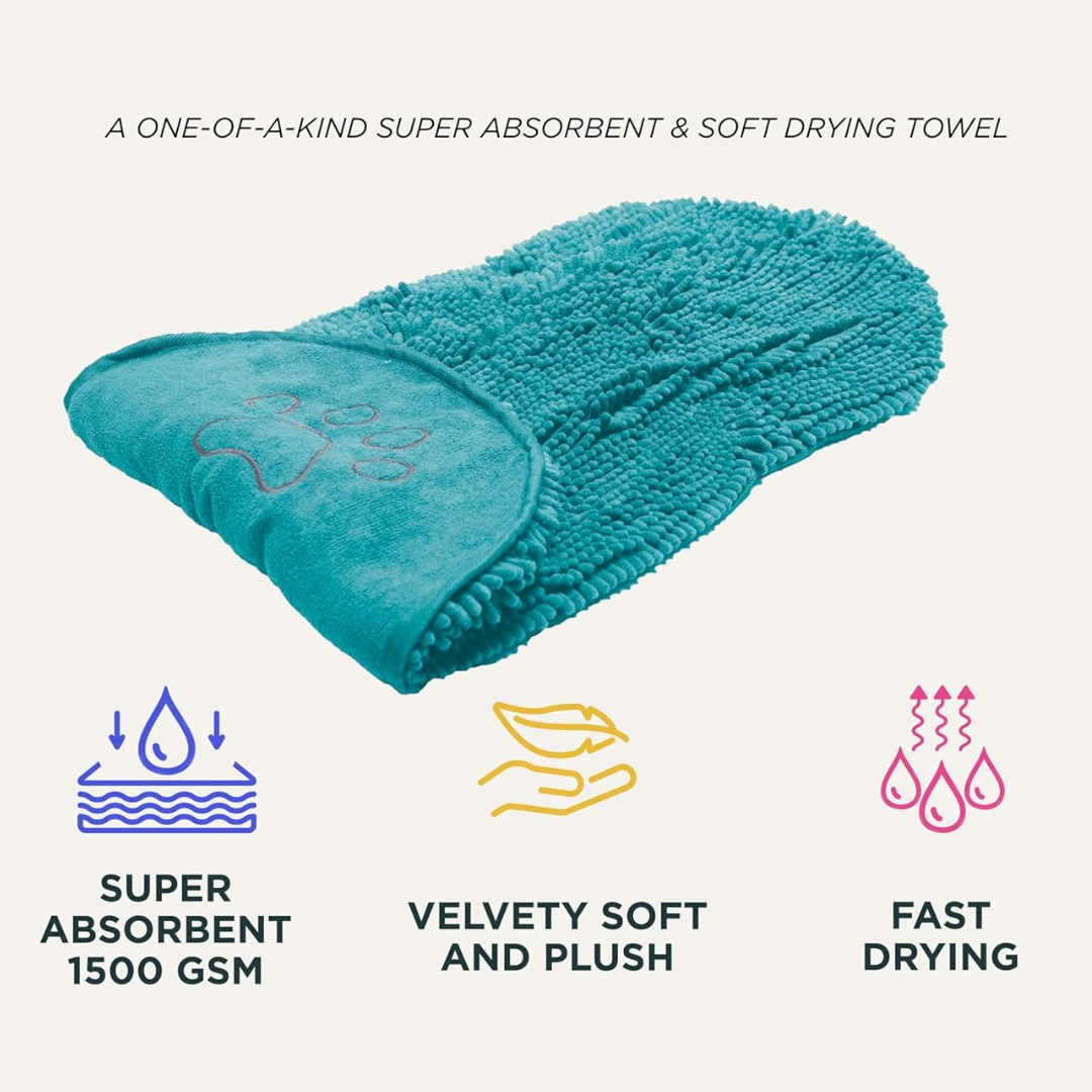 Quick-Drying Microfiber Dog Towel - Super Absorbent & Soft-Gray-Nora Luxe