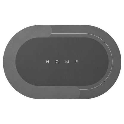 Quick-drying, Super Absorbent Bath Mat - AquaComfort-Blue-Oval-15.75*31.49 inches-Nora Luxe