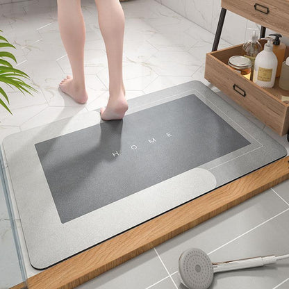 Quick-drying, Super Absorbent Bath Mat - AquaComfort-Blue-Oval-15.75*31.49 inches-Nora Luxe