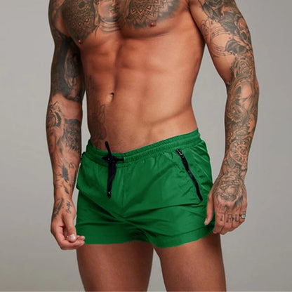 Quick-Drying Swim Shorts for Men | Aqua Di Man Stretch Shorts-Green-S-Nora Luxe
