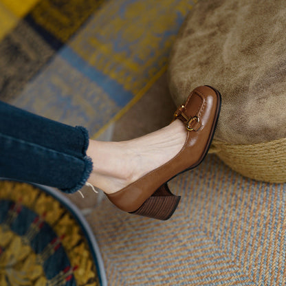 Elegant Low Heel Slip On Women's Shoes - Olytrend
