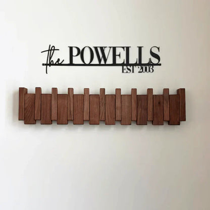 Sturdy Wood Wall Hook Rack with Music Theme - Olytrend