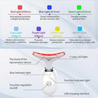 RadiantGlow 7-Color Facial Massager-Nora Luxe