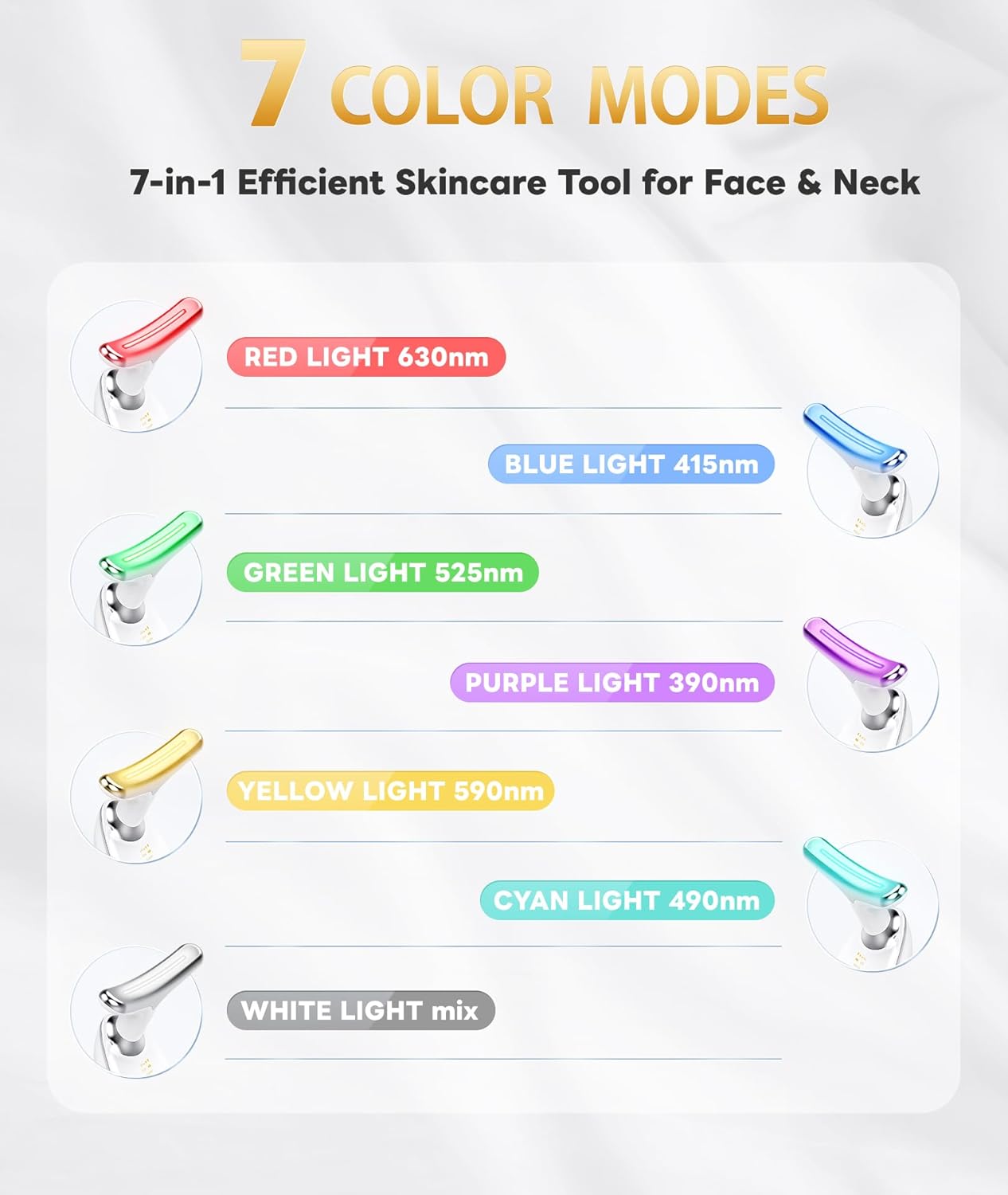 RadiantGlow 7-Color Facial Massager-Nora Luxe