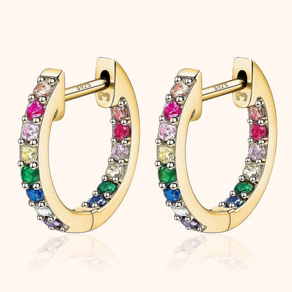 Rainbow Hoops - Sofia-Gold-Nora Luxe