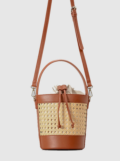 Natural Woven Boho Tote Bag