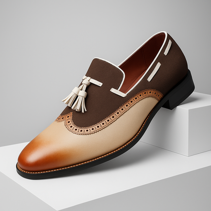 Men's Leather Slip On Loafers Shoes - Olytrend