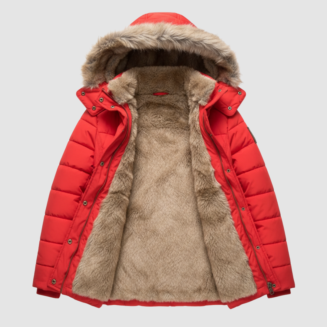 Ladies Warm Insulated Parka Coat