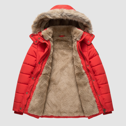 Ladies Warm Insulated Parka Coat