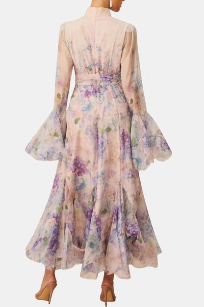 Image of Reba | Women's Ruffle Sleeve Maxi Dress