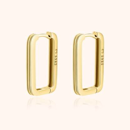 Rectangular Clip-On Earrings - Isabelle-Gold-Nora Luxe