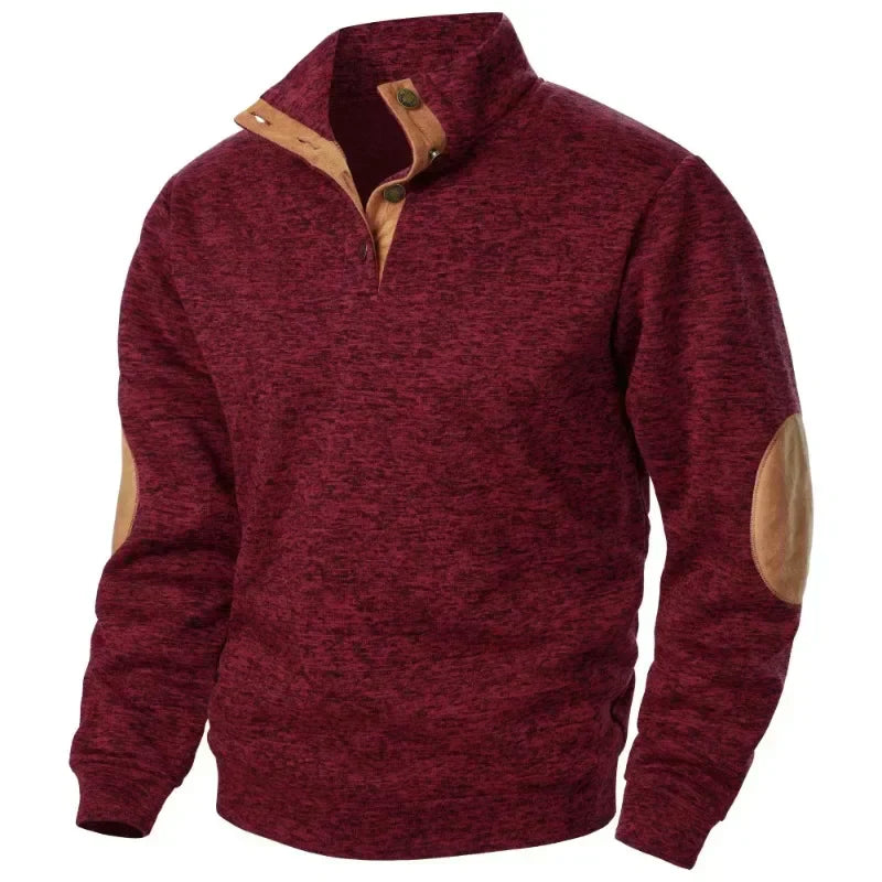 Relaxed Fit Casual V-Neck Pullover Sweatshirt - Olytrend