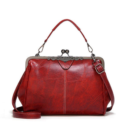 Classic Buckle Leather Handbag