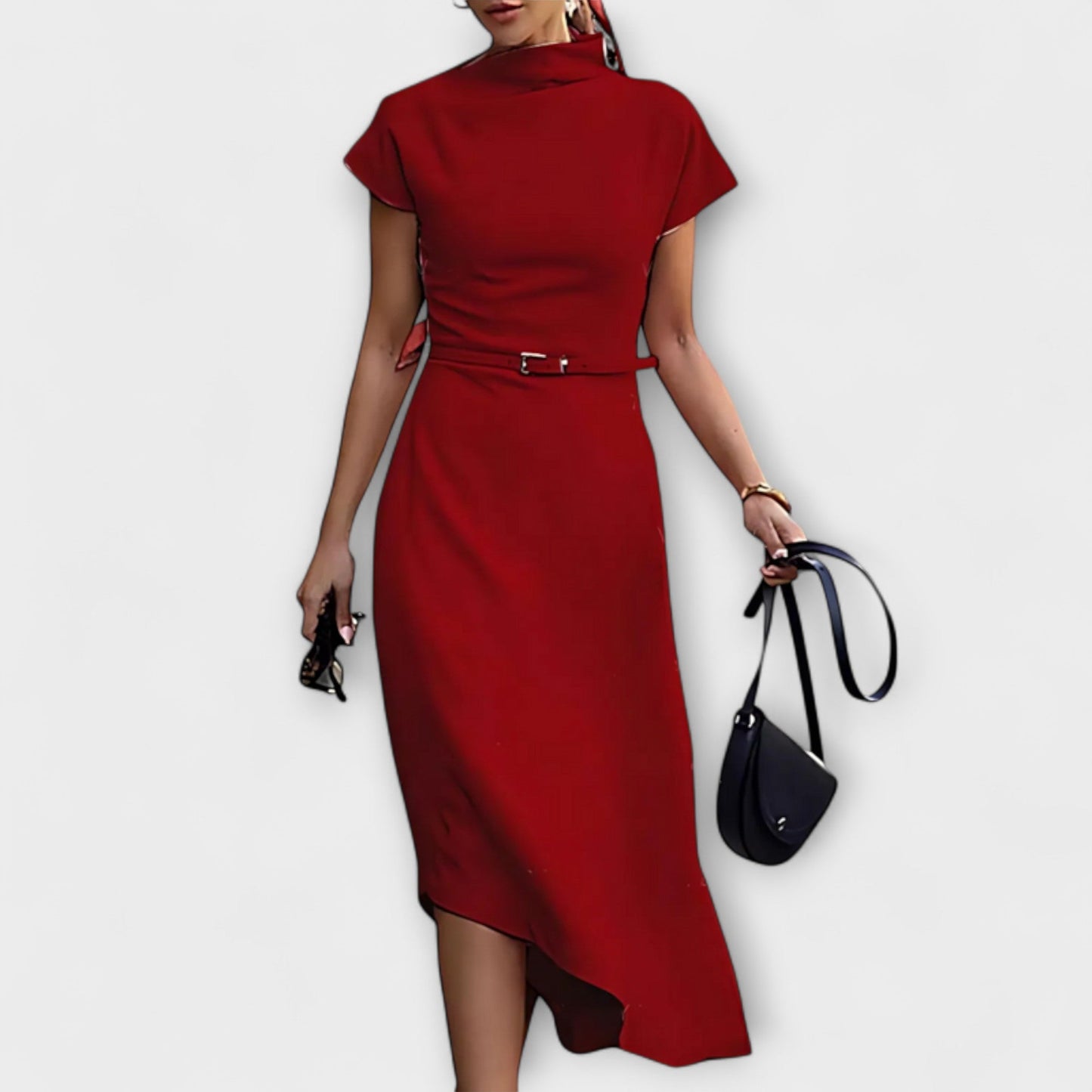 Trendy Off-Center City Dress for Women