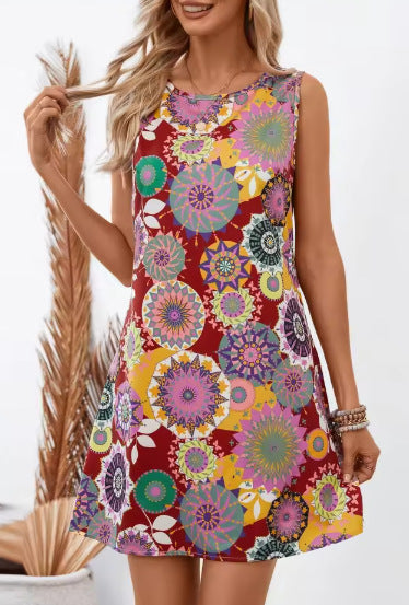 Loose Fit Floral Sundress for Women