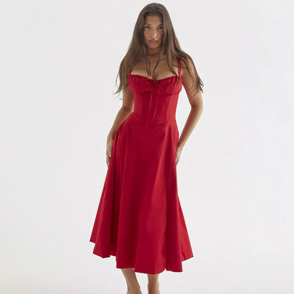 Ladies' Elegant Satin Corset Dress - Nocini