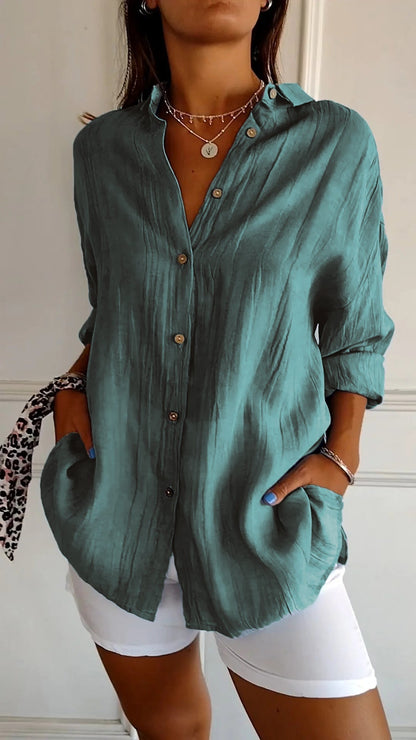 Refined Ladies' Shirt - Elena-Sea green-S-Nora Luxe