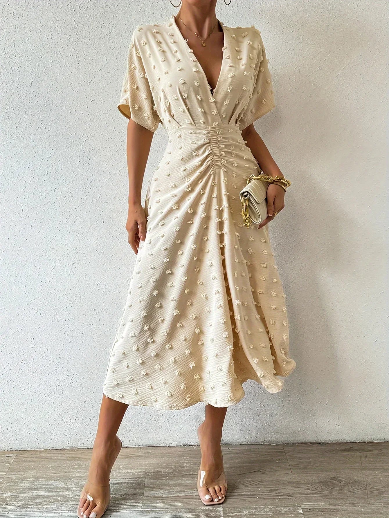 Elegant Ruffled A-Line Party Dress - Pexav