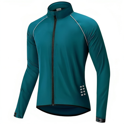 Reflective Cycling Jacket for Men - ReflectoRide-Black-M-Nora Luxe