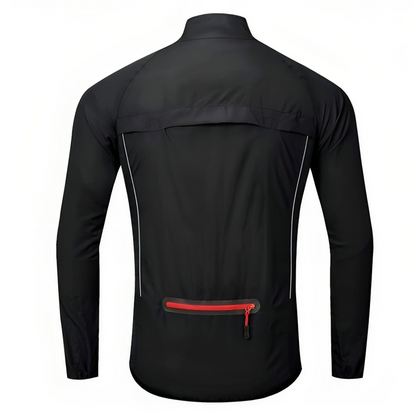 Reflective Cycling Jacket for Men - ReflectoRide-Black-M-Nora Luxe
