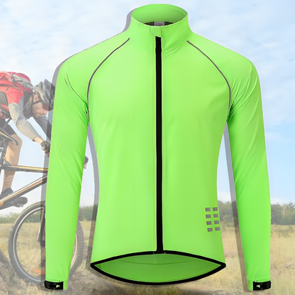Reflective Cycling Jacket for Men - ReflectoRide-Green-M-Nora Luxe