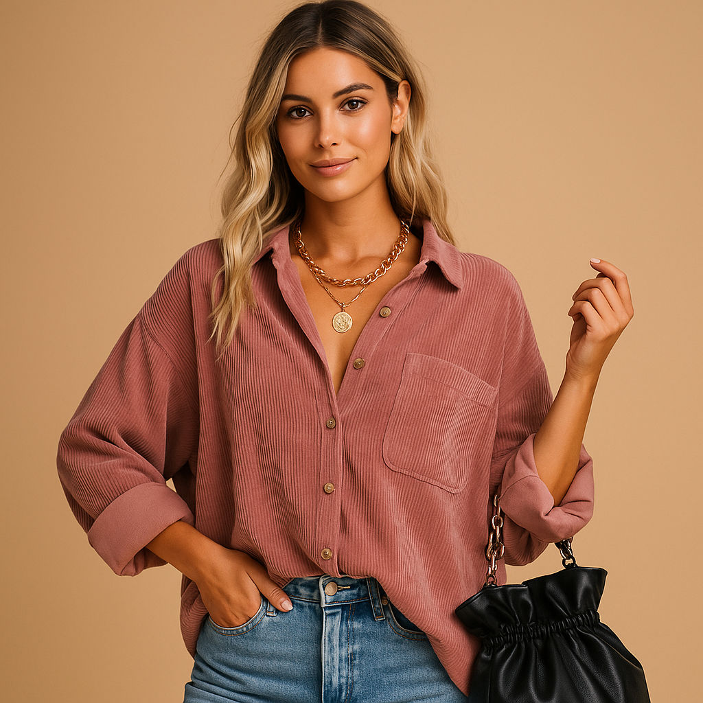 Women’s relaxed knit jacket with a soft textured finish and rib-knit details, suitable for everyday wear, layering, and year-round styling.