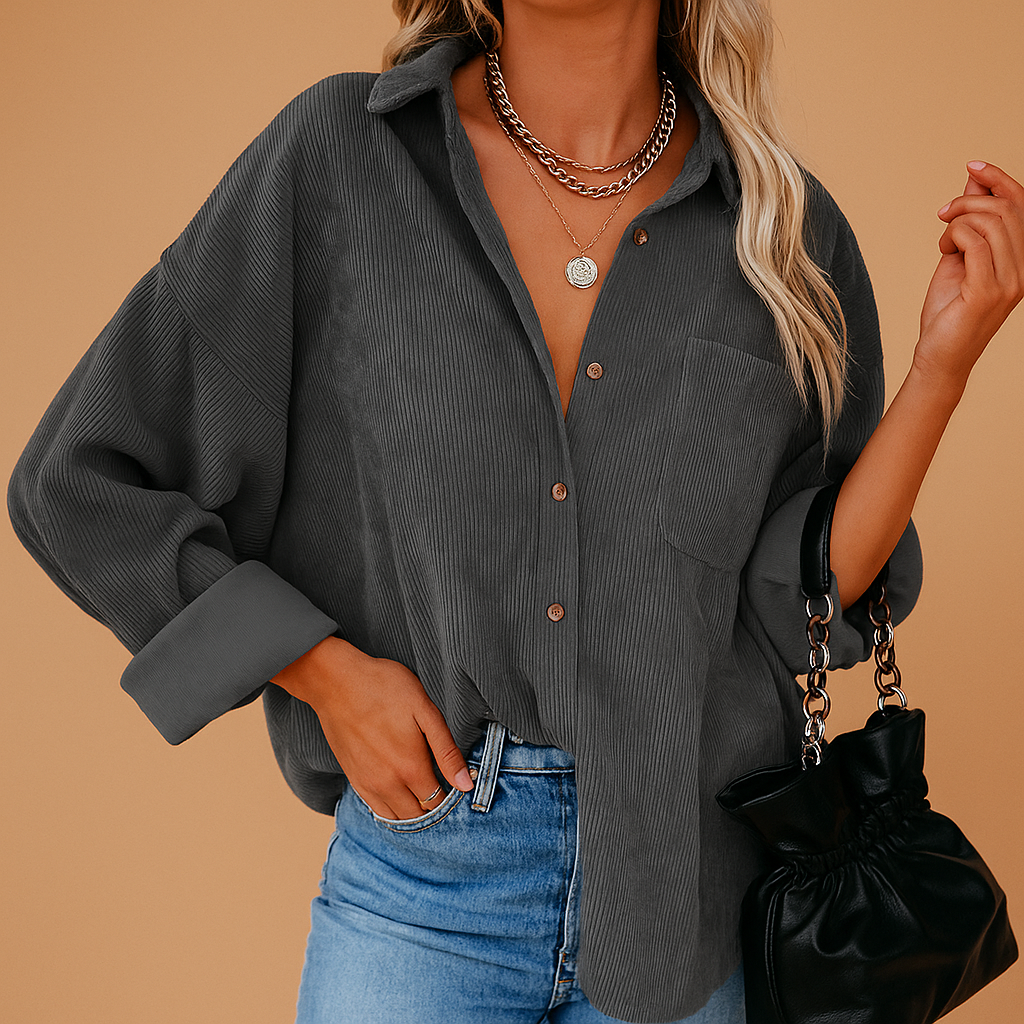 Women’s relaxed knit jacket with a soft textured finish and rib-knit details, suitable for everyday wear, layering, and year-round styling.