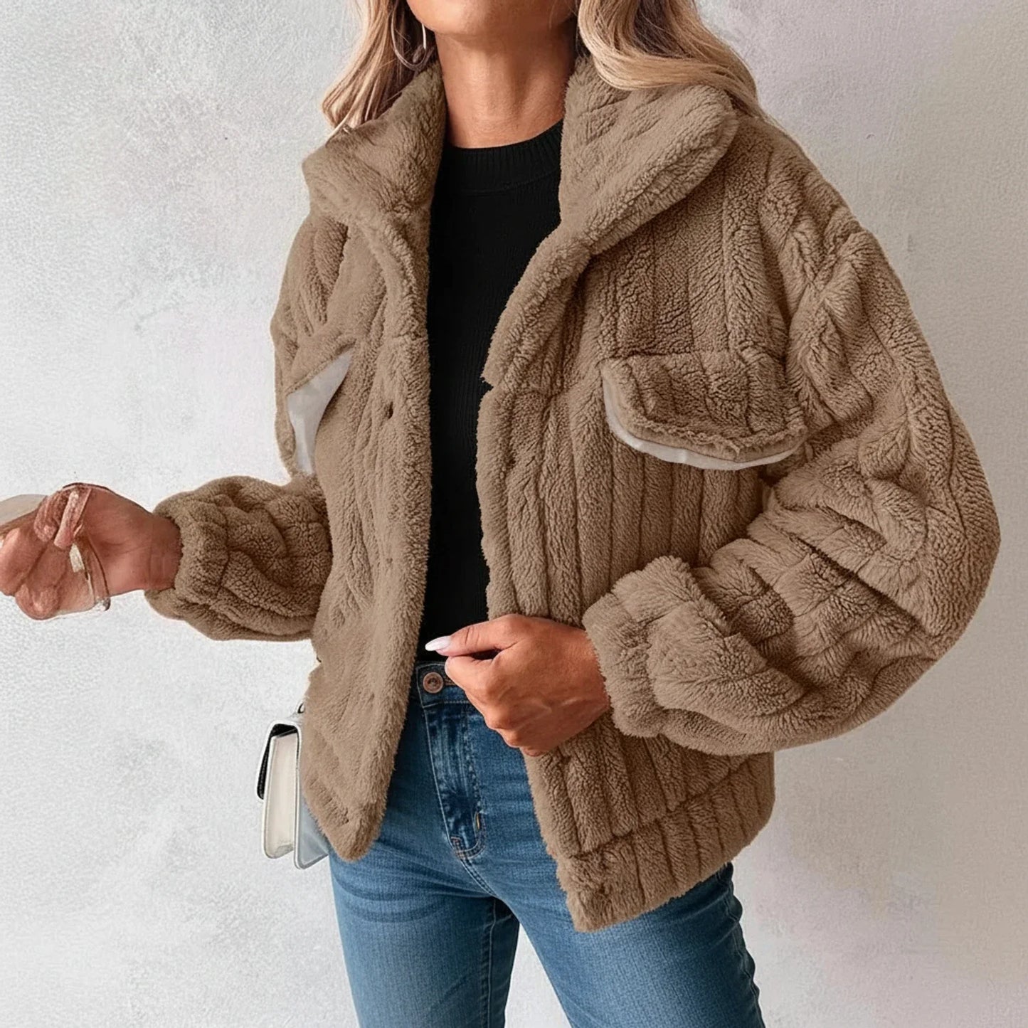 Cozy Fleece Lined Winter Coat for Ladies - Olytrend