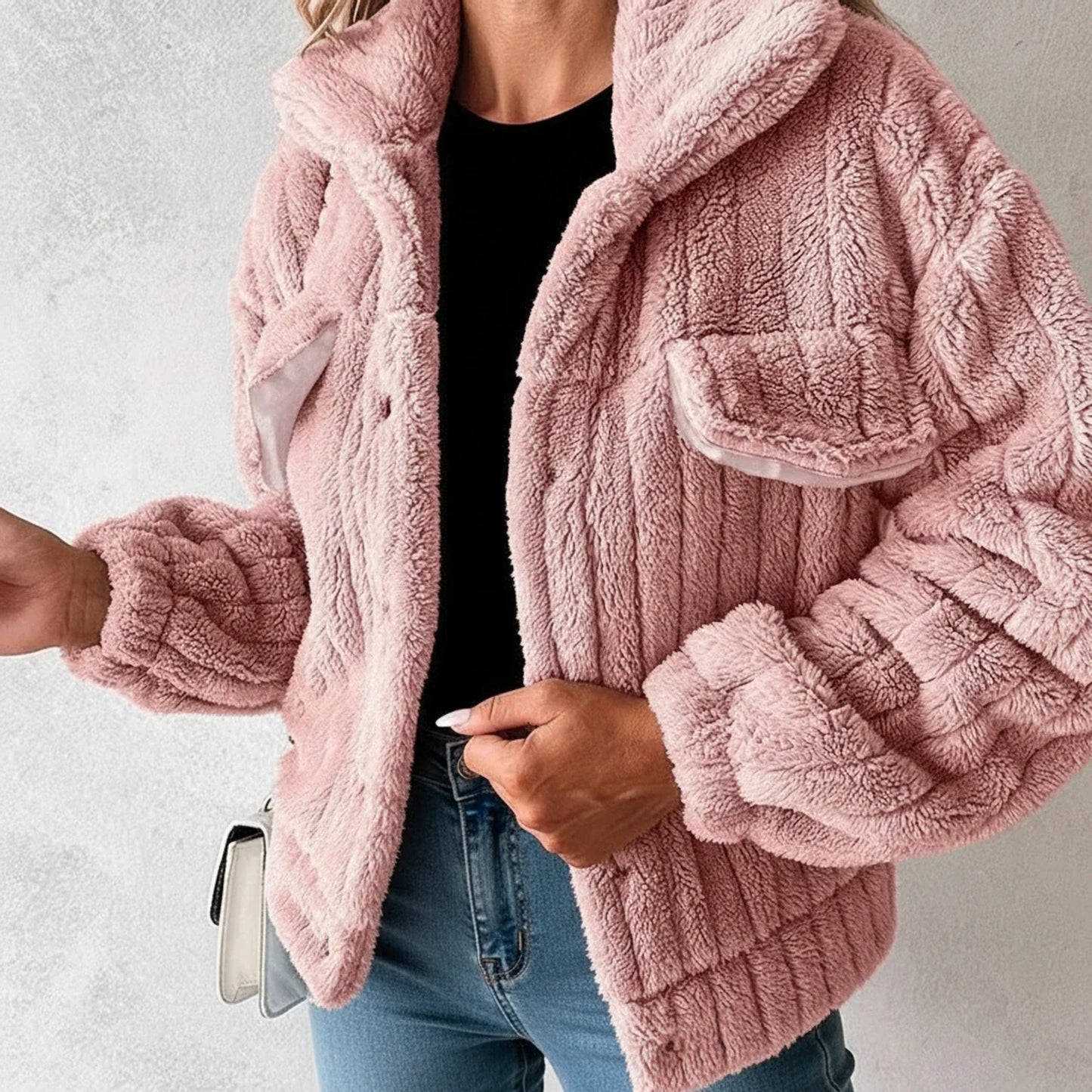 Cozy Fleece Lined Winter Coat for Ladies