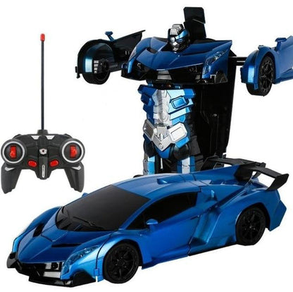 Remote-Controlled Transformer Car - VoltMorph-Blue-The Livary