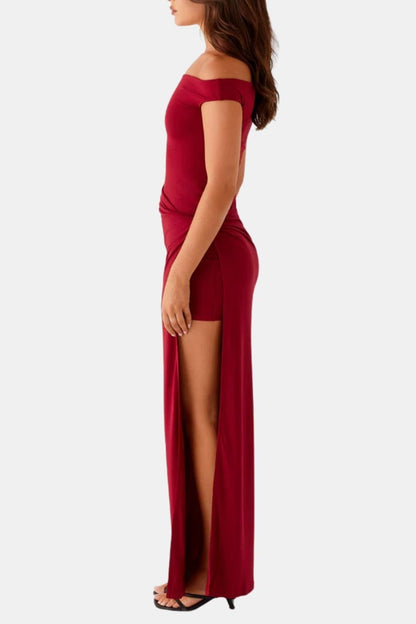 Image of Renee | Women's Off-Shoulder Maxi Dress