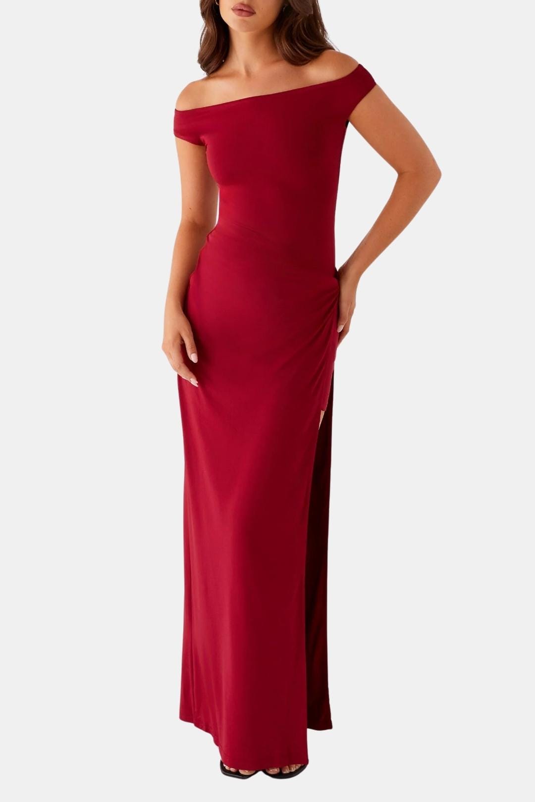 Elegant Ladies Cold Shoulder Long Dress - Olytrend