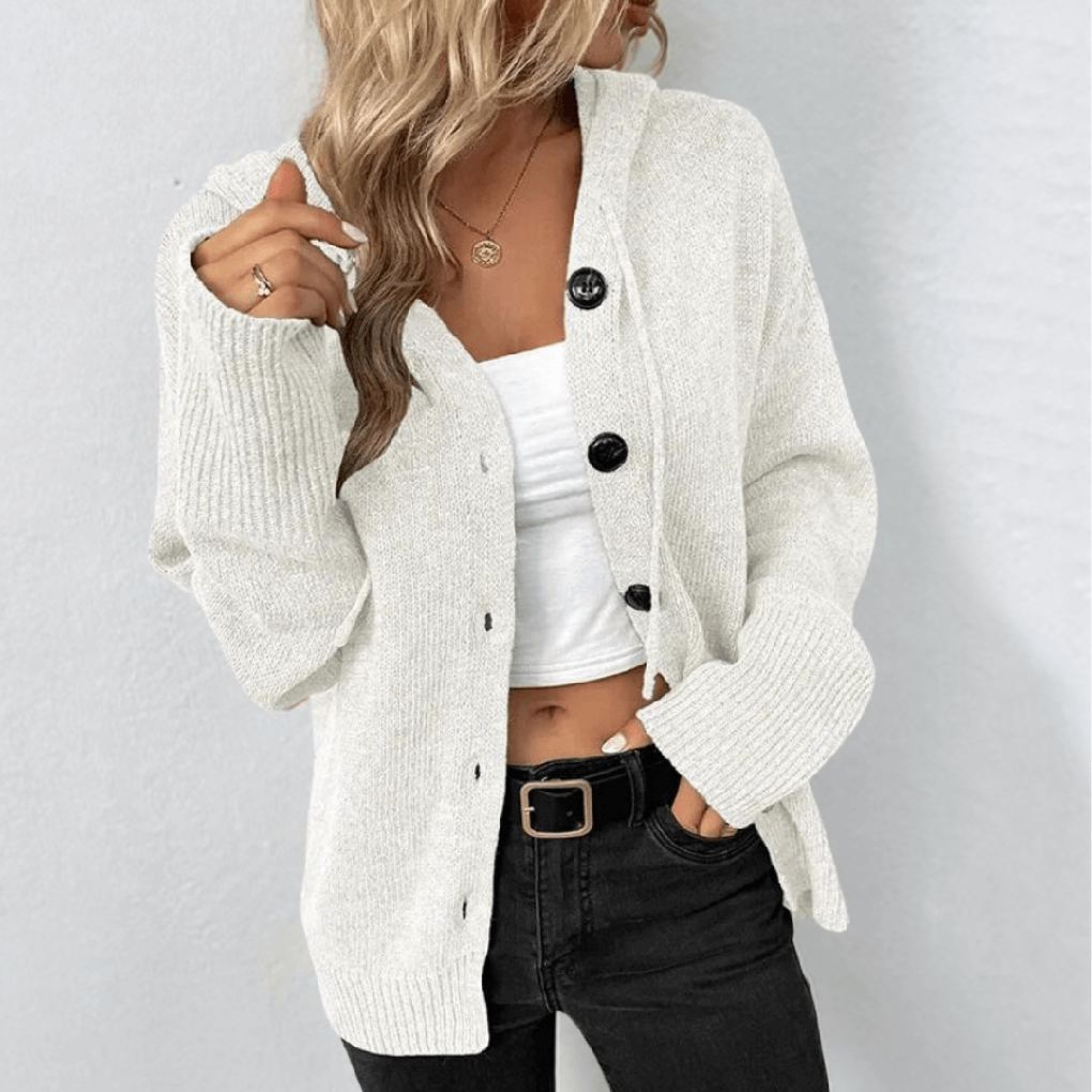 Cozy Women's Button Front Cardigan Sweater