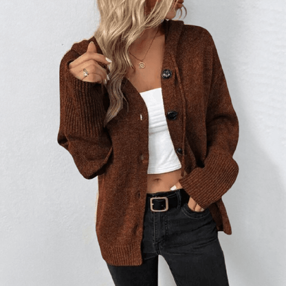 Cozy Women's Button Front Cardigan Sweater