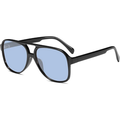 Retro Aviator Sunglasses - Indy-Black Blue-Nora Luxe