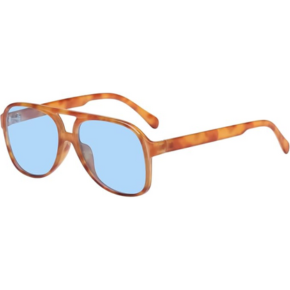 Retro Aviator Sunglasses - Indy-Orange Leopard-Nora Luxe