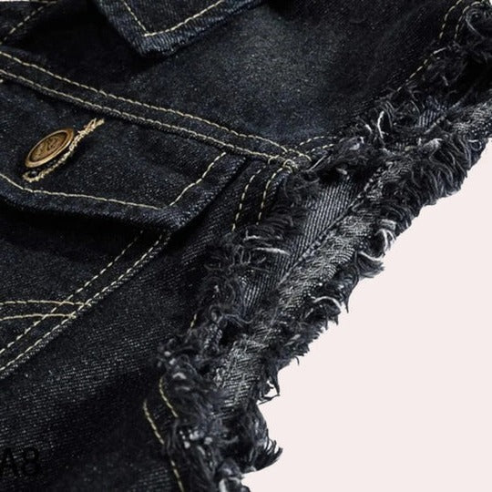 Classic Blue Jeans Vest For Guys