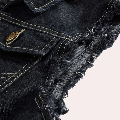 Classic Blue Jeans Vest For Guys