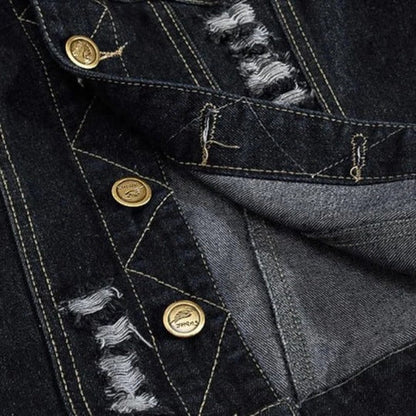Classic Blue Jeans Vest For Guys