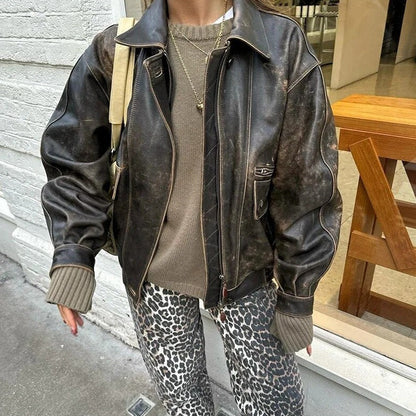 Retro jeans with leopard print - Clara-Leopard-XS-Nora Luxe