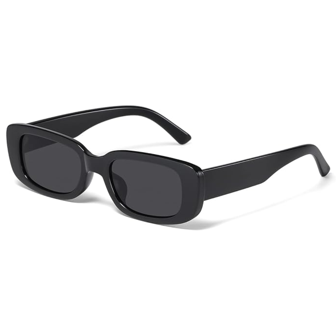 Retro Rectangular Y2K Sunglasses - Aria-Black-Nora Luxe