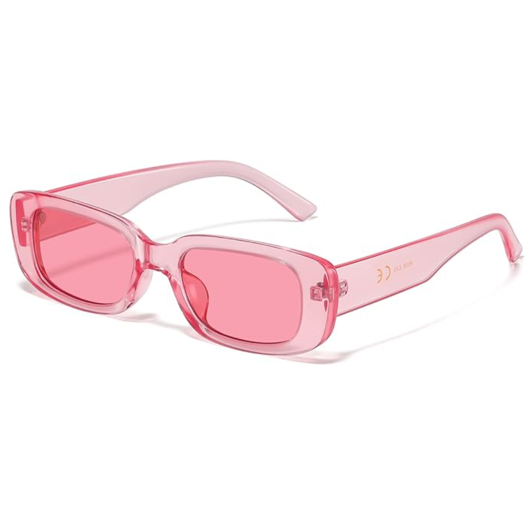 Retro Rectangular Y2K Sunglasses - Aria-Pink-Nora Luxe