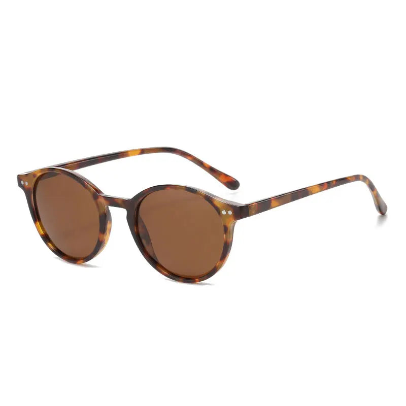 Retro Round Polarized Sunglasses - SunnyStyle-Brown-Nora Luxe